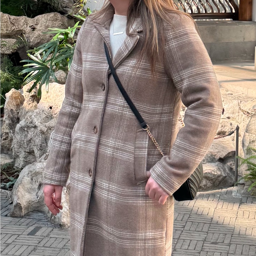 Abercrombie & Fitch Plaid Dad Top Coat